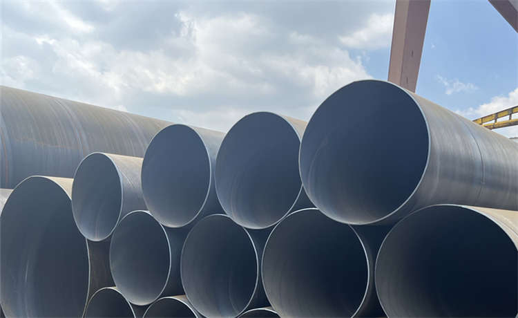 1300mm螺旋焊管，鋼材場2320mm螺旋焊管，火電廠循環(huán)水鋼管，供水防腐螺旋管